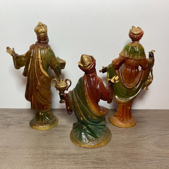 Vintage Plastic Nativity Scene Figures – Mid-Century Christmas Manger Decor - Picture 2 of 9